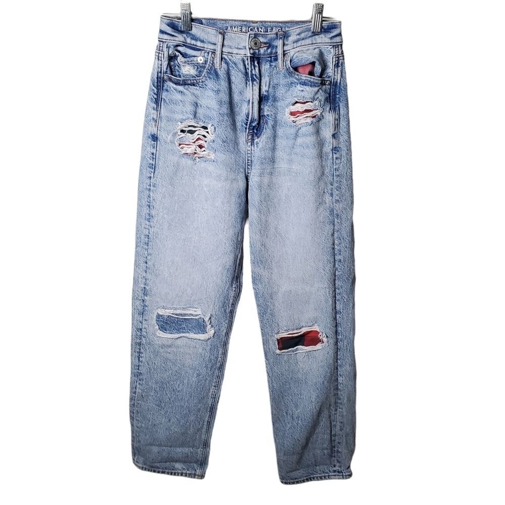 American Eagle Patch Jeans Size 0 Petite - image 2